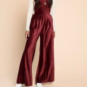 Earthbound burgundy corduroy overalls